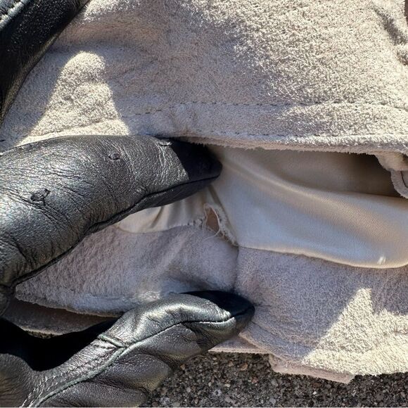 Blank NYC White Sand Suede Moto Jacket Size M - Cream Neutral Moto - Picture 6 of 9